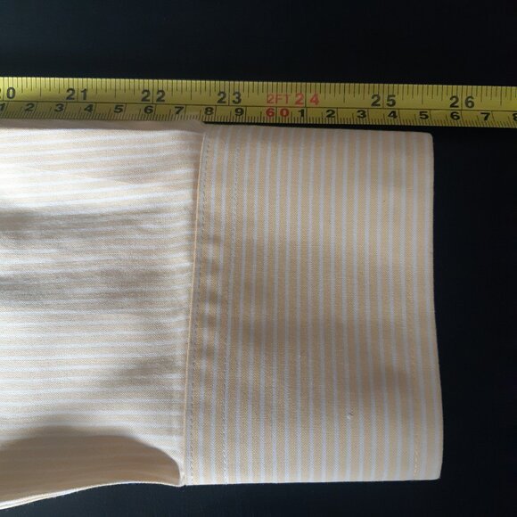 Eddie Bauer SZ M Relaxed Fit 100% Cotton Yellow Striped Men's Button Up Shirt - Picture 11 of 12